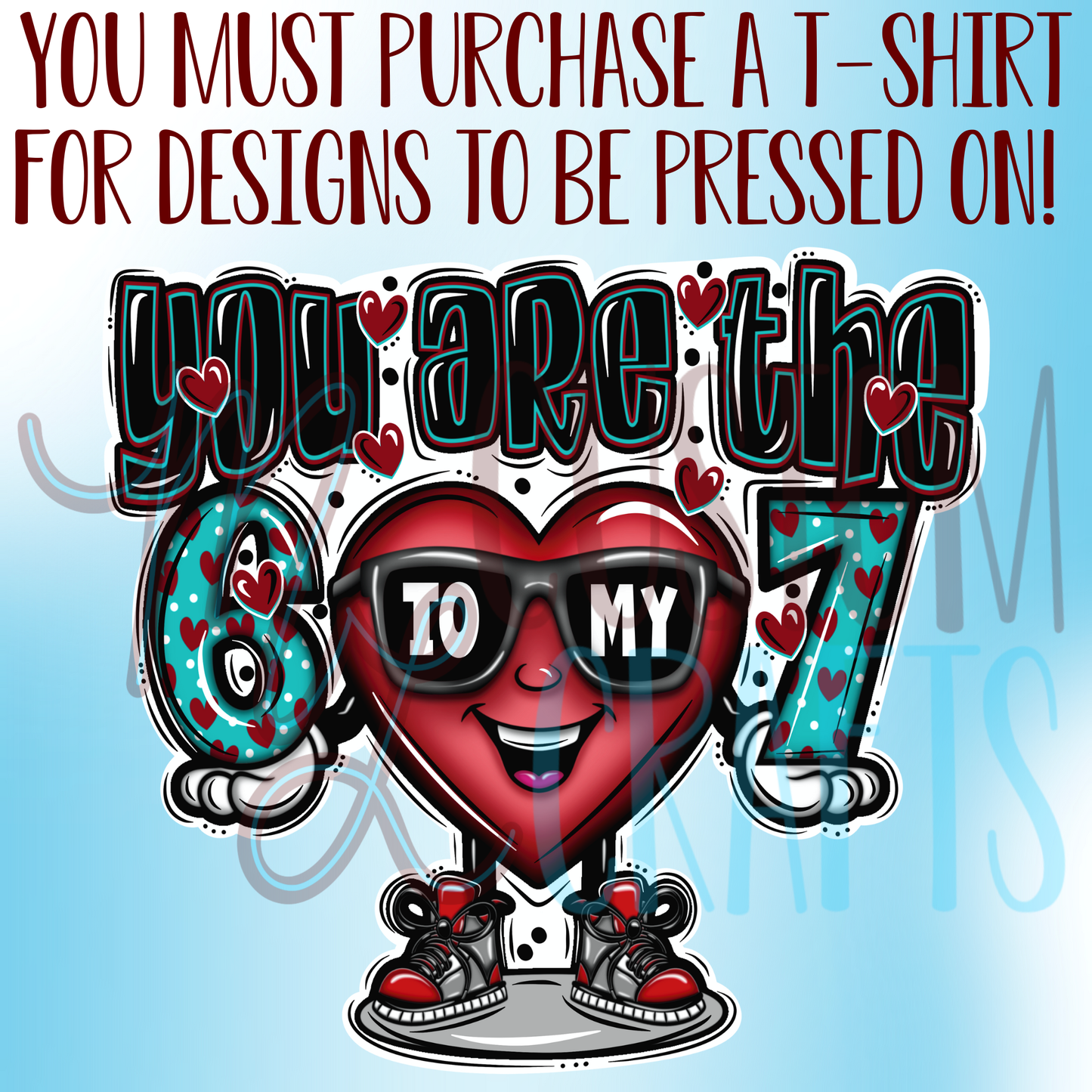 6 to my 7 Youth Shirt Design