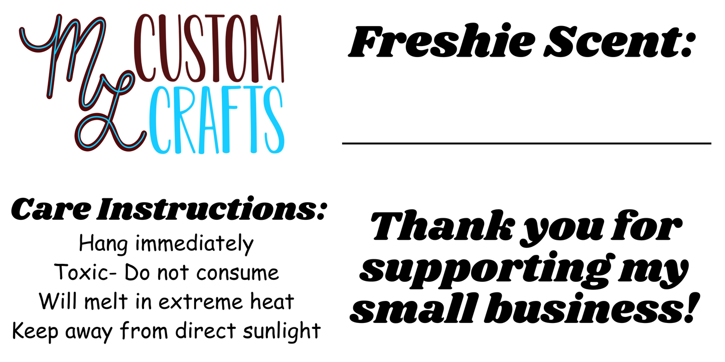 Freshie Labels w/ Logo (Ordered Before)