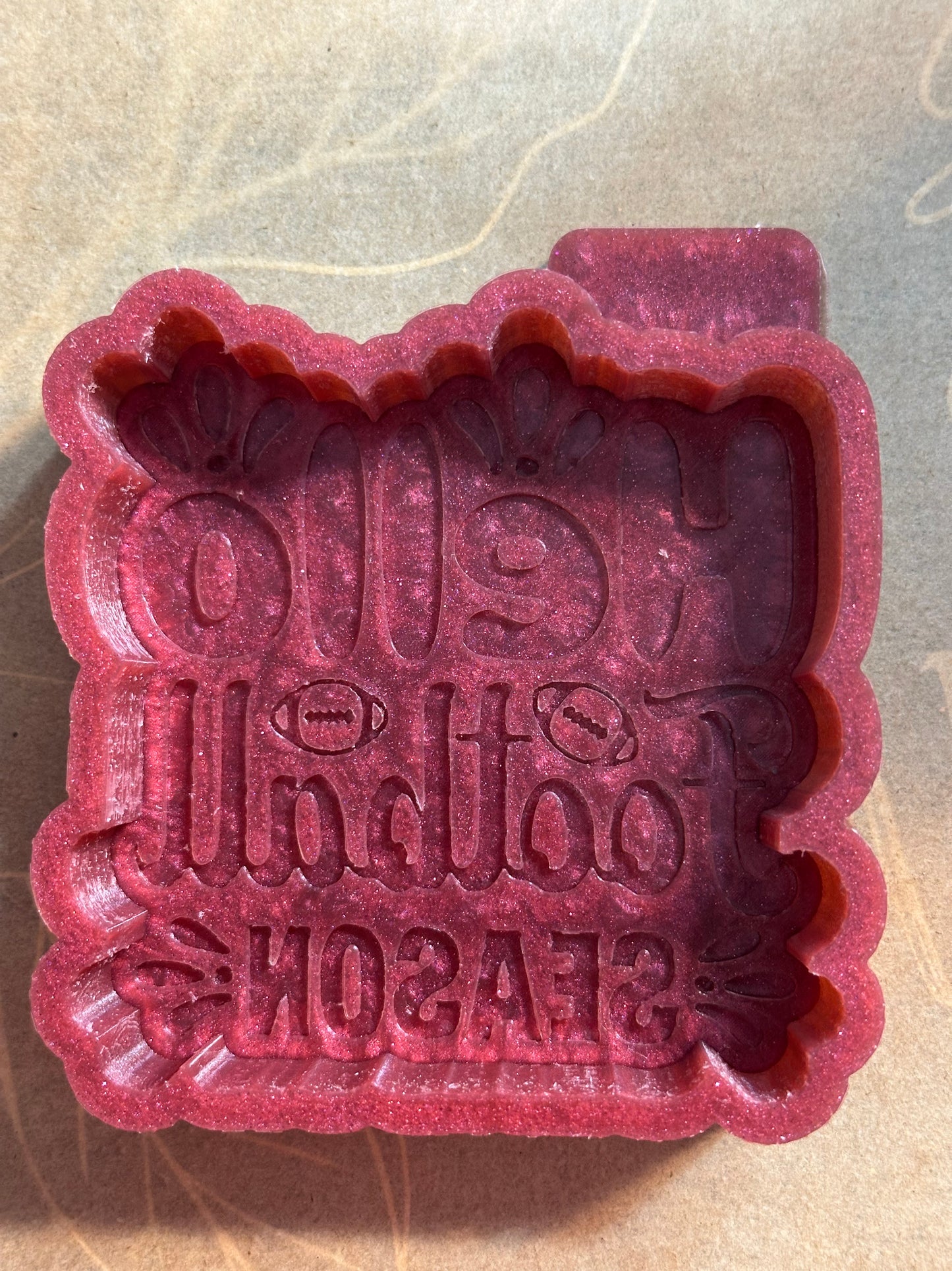 Hello Football Season Freshie Mold