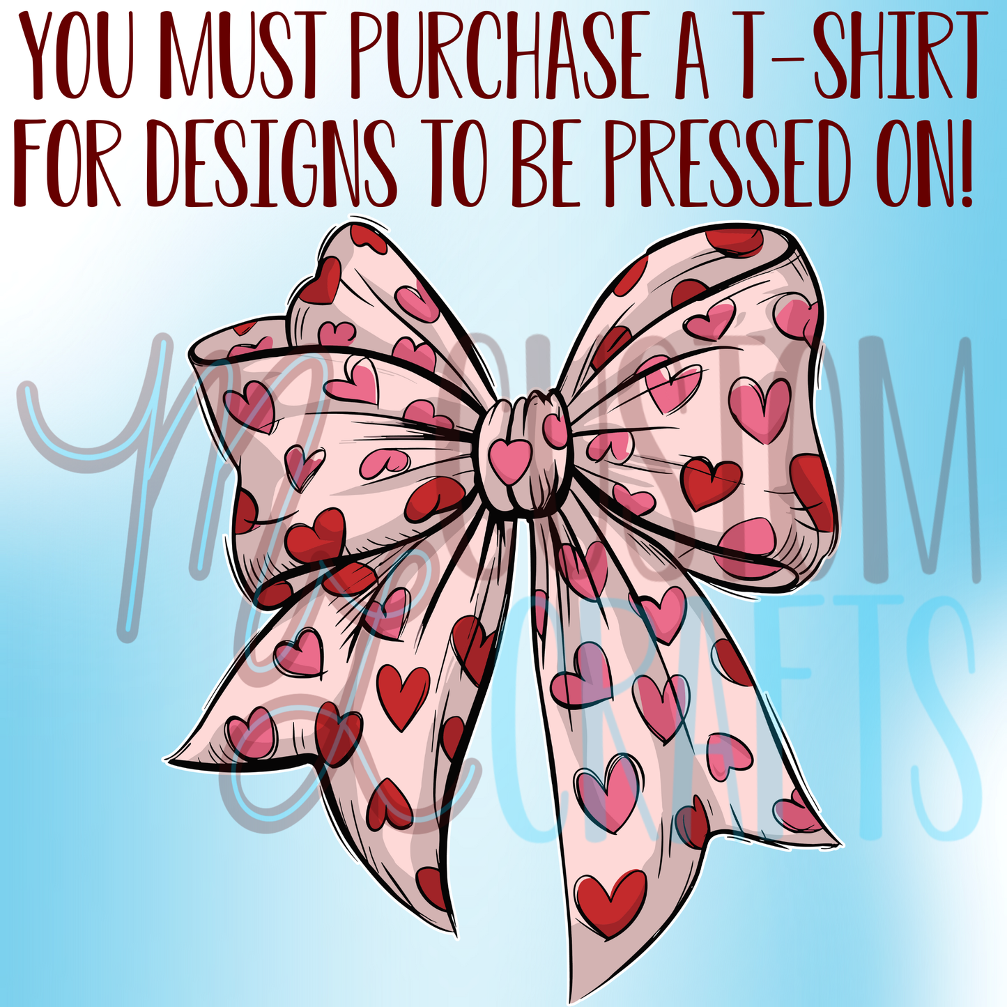 Heart Bow Youth Shirt Design