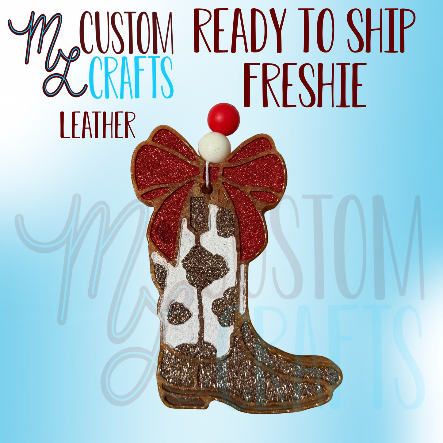 Leather- Boot Bow Freshie RTS