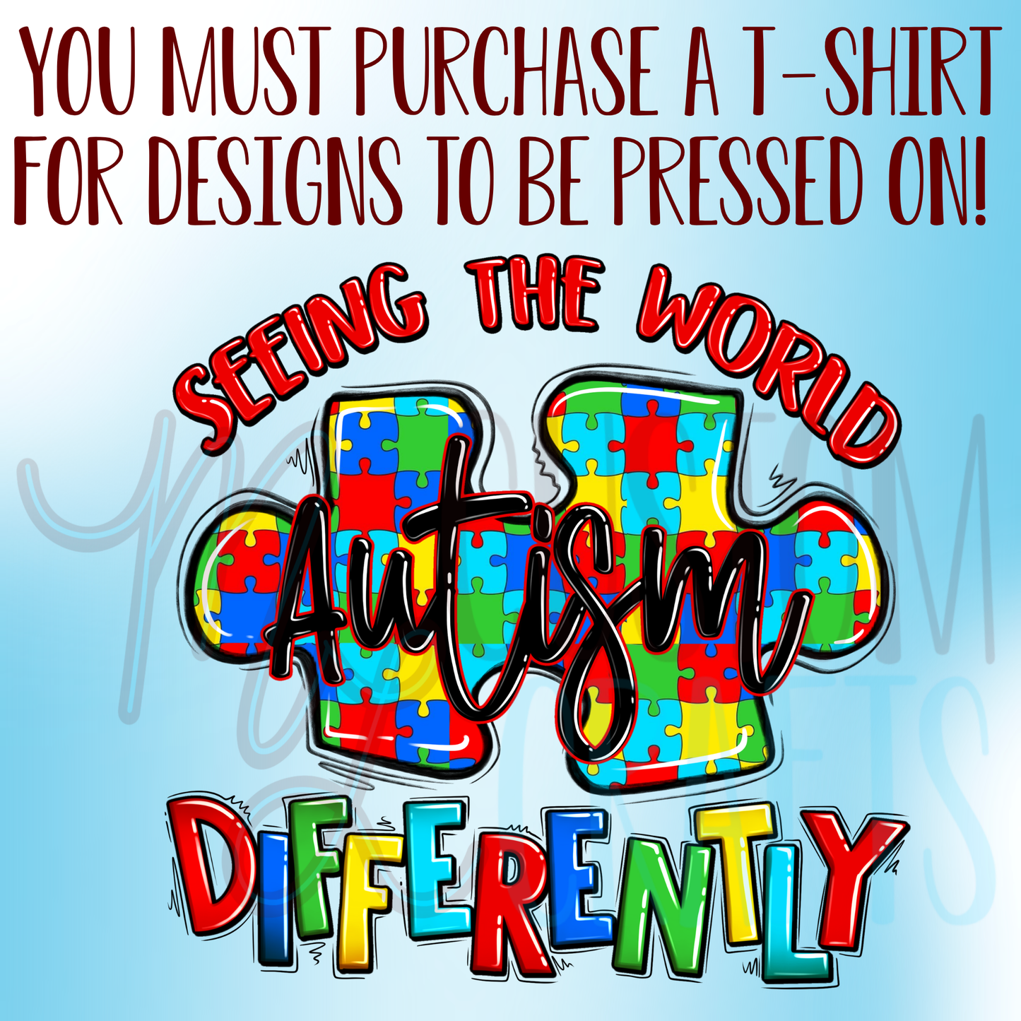 Autism Seeing The World Differently Shirt Design