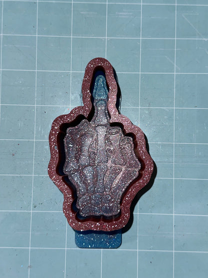 Skelly Middle Finger Freshie Mold