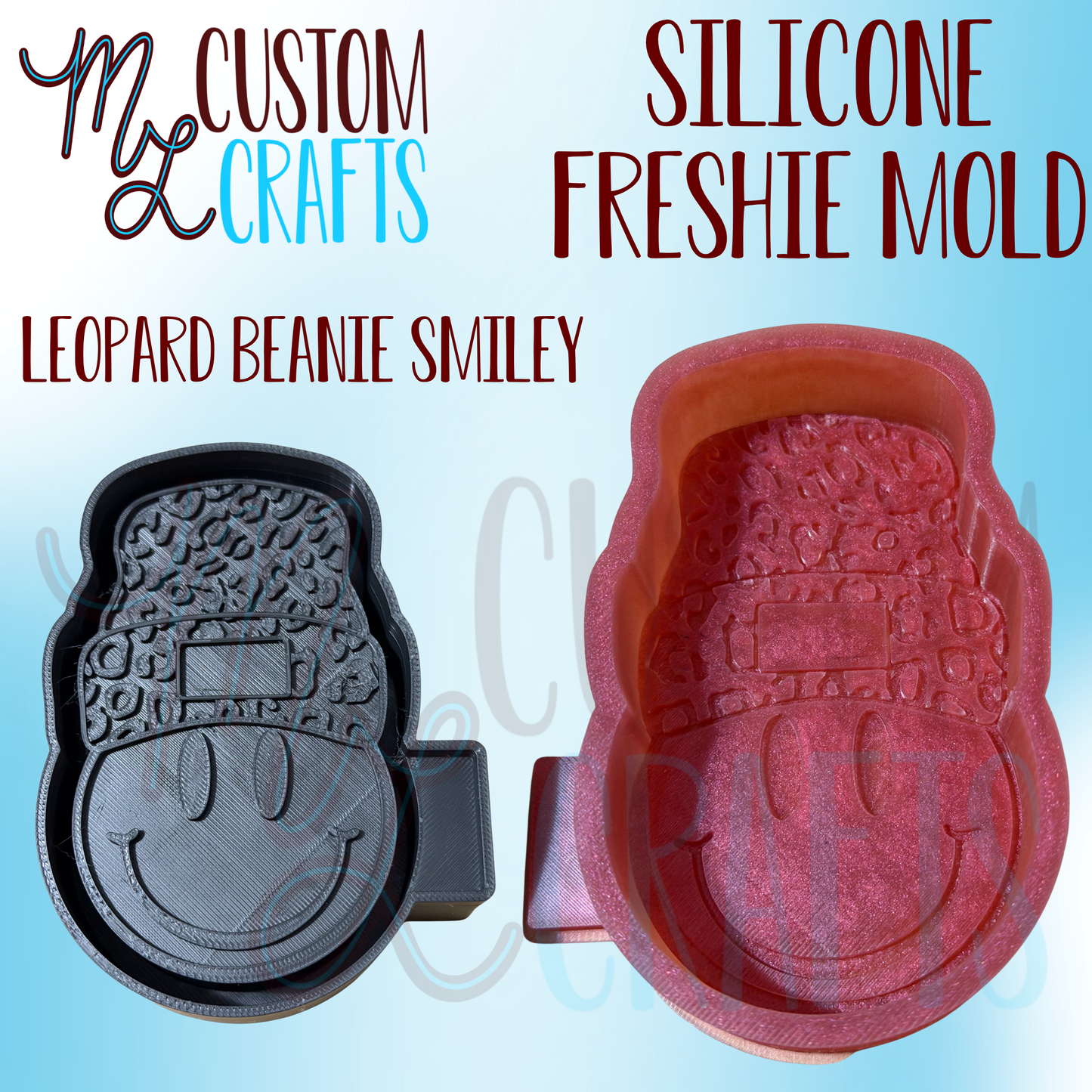 Leopard Beanie Smiley Freshie Mold