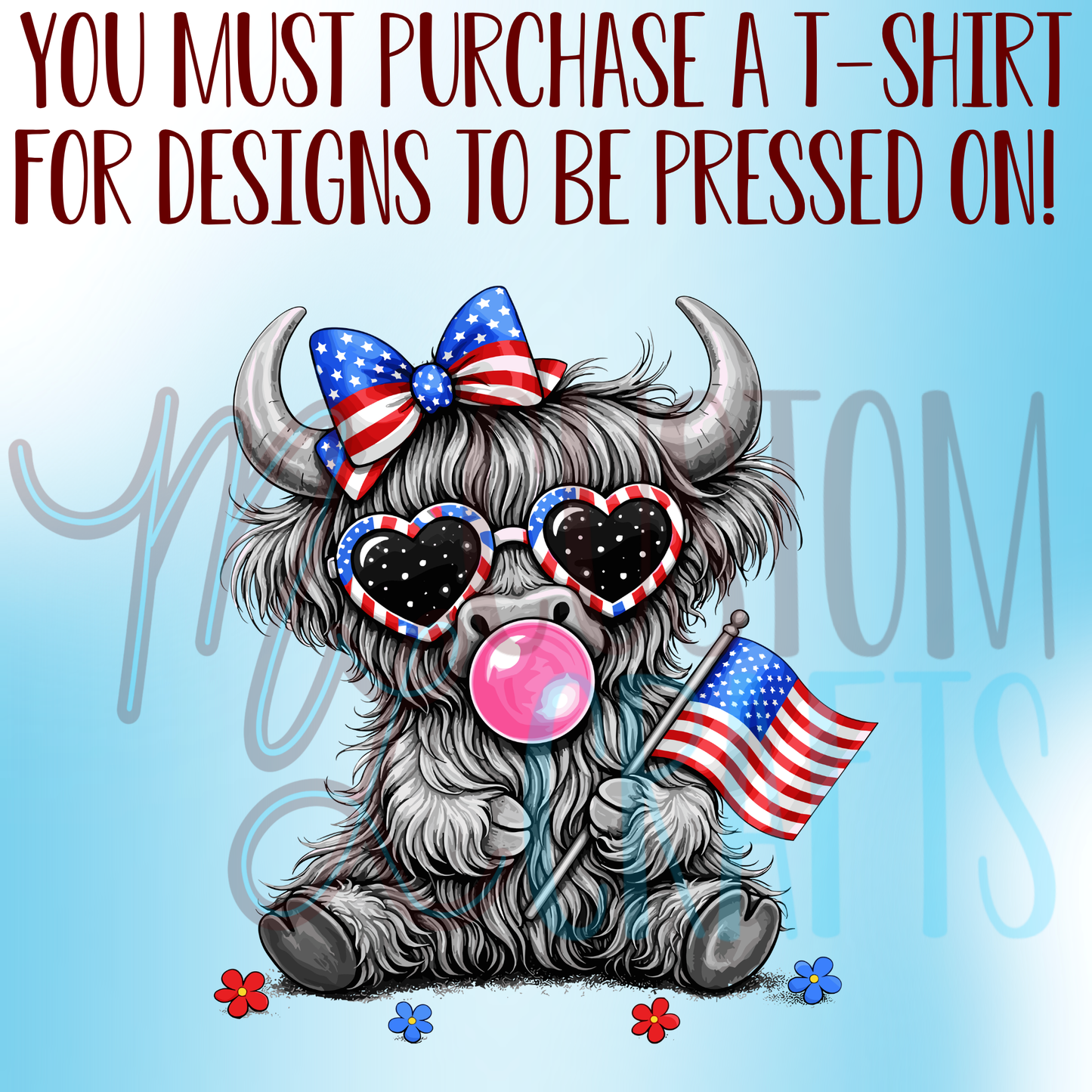 American Highland Cow Shirt Design