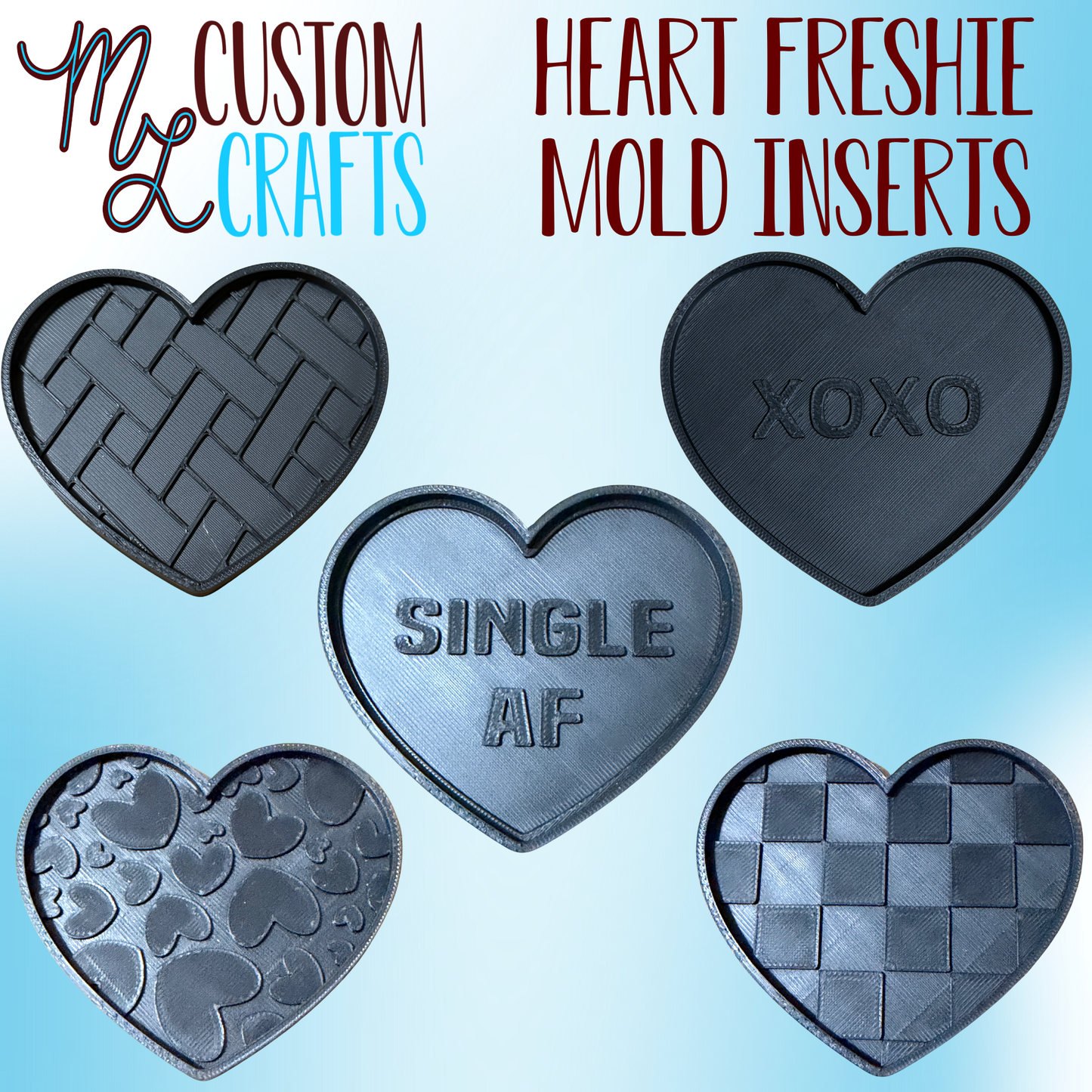 Heart Inserts for Freshie Mold