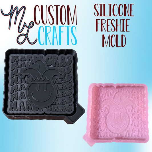Mardi Gras with Smiley Freshie Mold