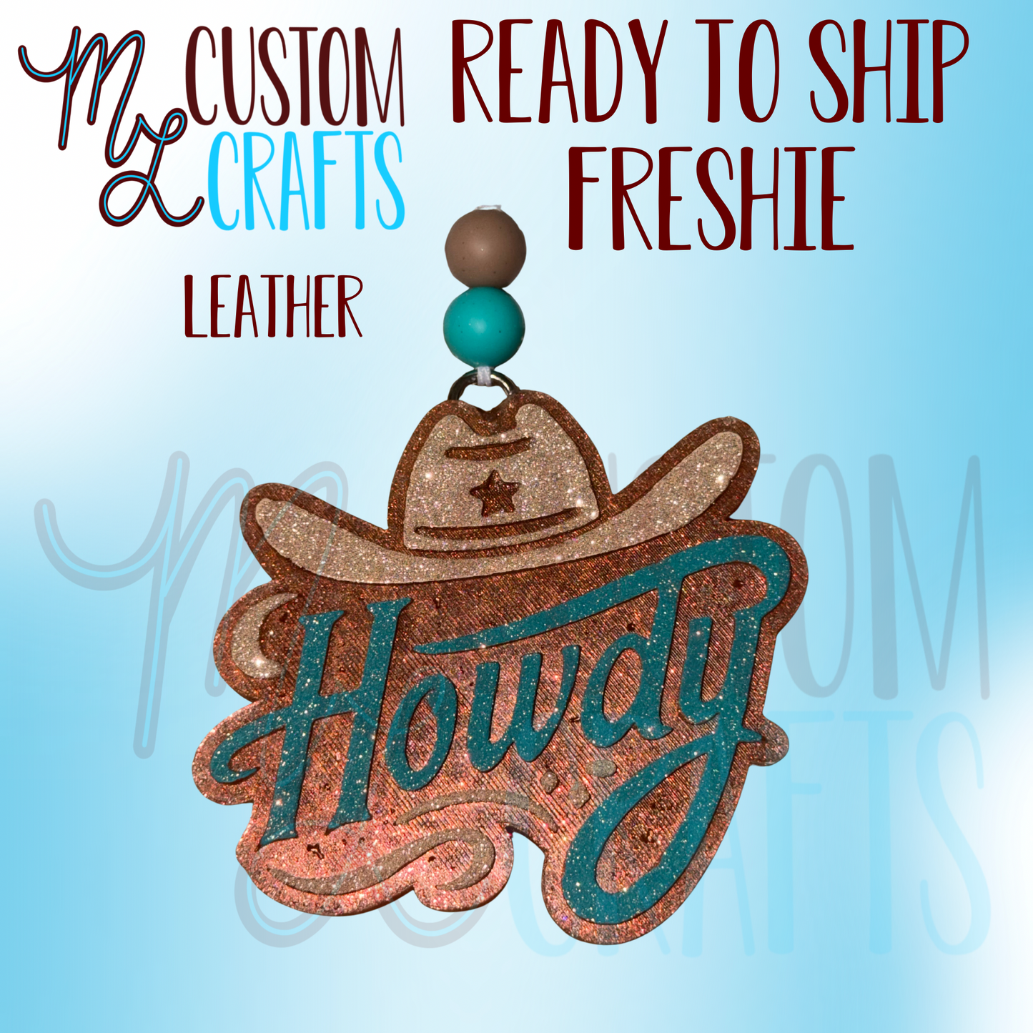 Leather- Howdy Hat Freshie RTS
