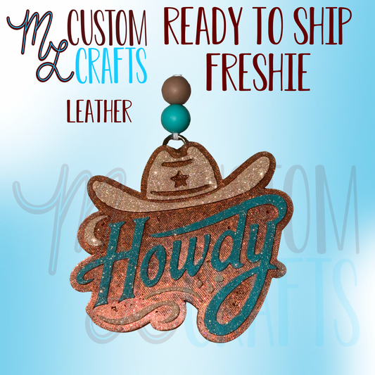 Leather- Howdy Hat Freshie RTS