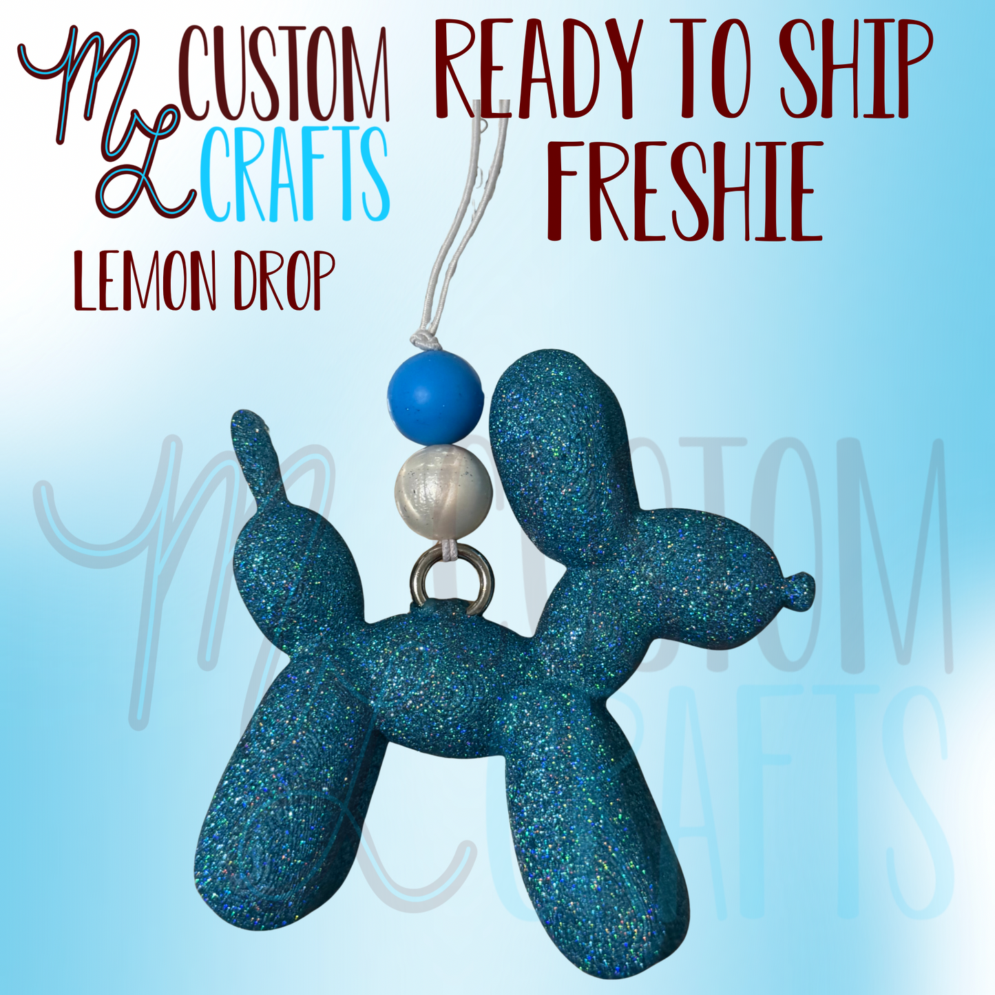 Lemon Drop- 3D Balloon Dog Freshie RTS