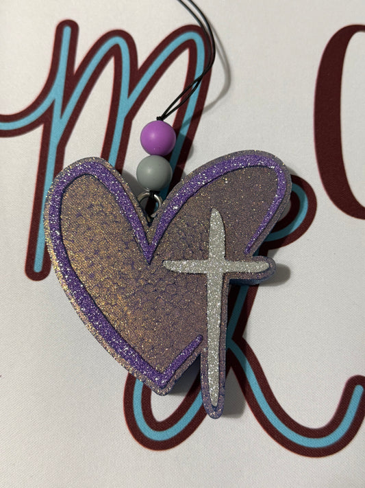 Baja Cactus Blossom Heart Cross Freshie RTS