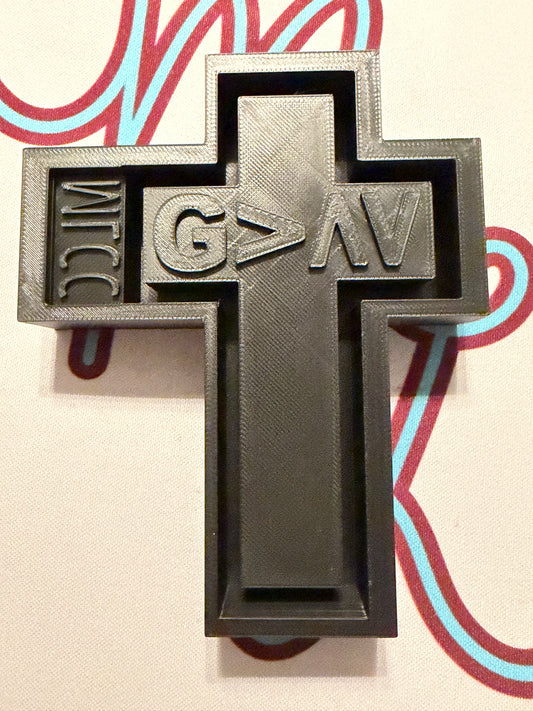 God is Greater Cross Freshie Mold