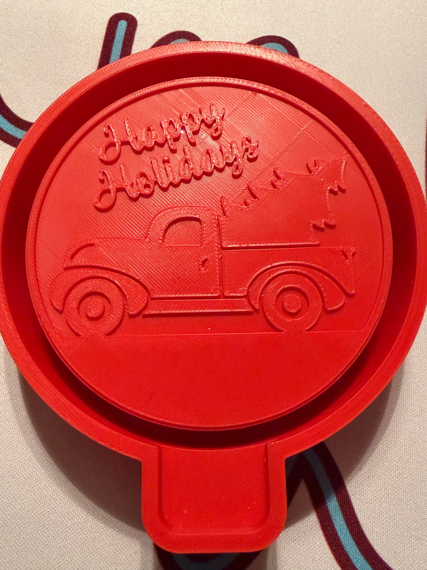 Happy Holidays Truck Freshie Mold