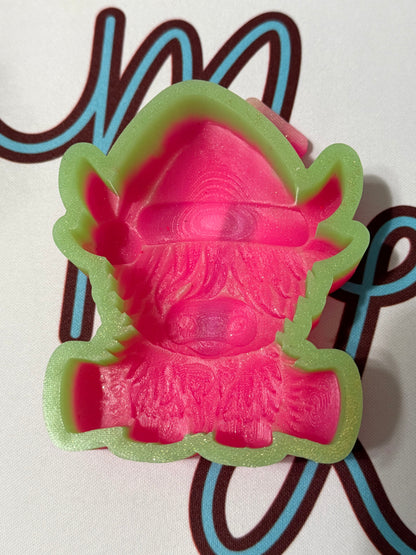 Christmas Highland Cow 3D Freshie Mold
