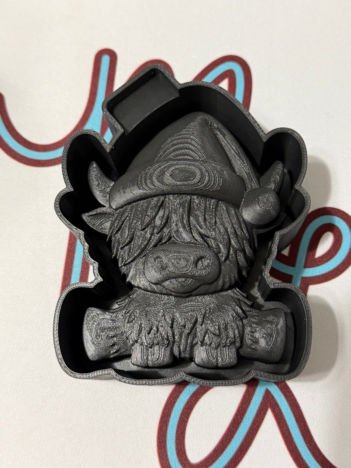 Christmas Highland Cow 3D Freshie Mold