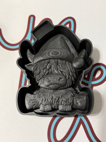Christmas Highland Cow 3D Freshie Mold