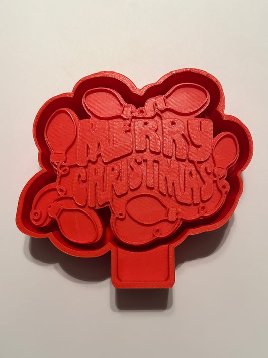 Merry Christmas Lights Freshie Mold
