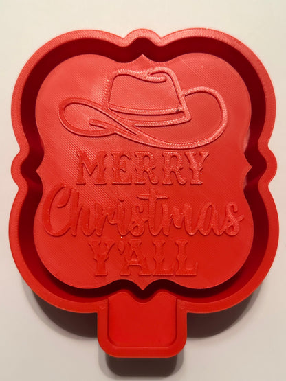 Merry Christmas Yall Freshie Mold