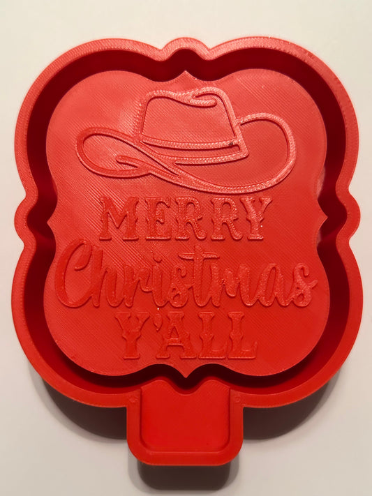 Merry Christmas Yall Freshie Mold