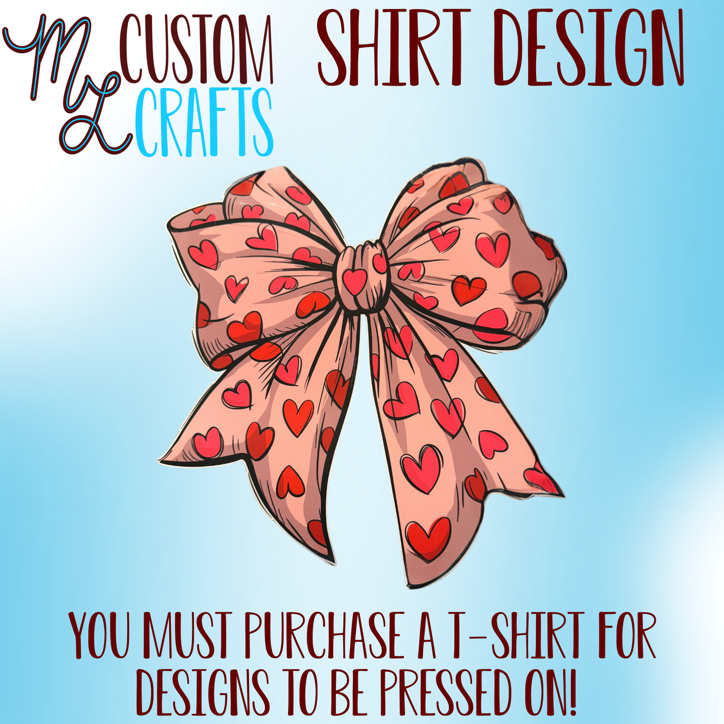 Valentines Bow Shirt Design