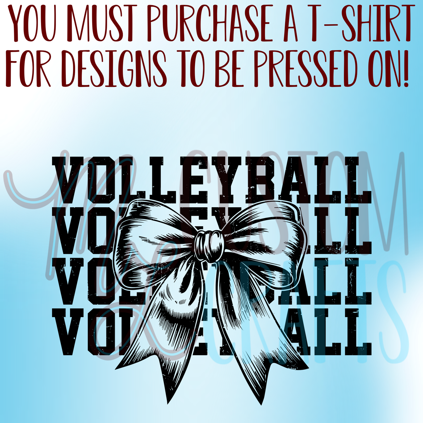 Volleyball Bow Shirt Design