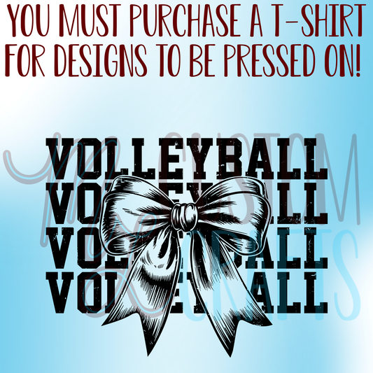 Volleyball Bow Shirt Design